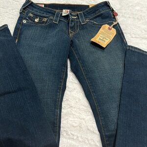 True Religion Blue Jeans with Distressed Finish